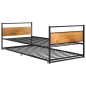vidaXL Ausziehbett Schwarz Metall 90x200 cm vidaXL Ausziehbett Schwarz Metall 90x200 cm