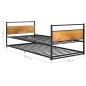 vidaXL Ausziehbett Schwarz Metall 90x200 cm vidaXL Ausziehbett Schwarz Metall 90x200 cm