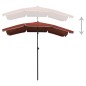 vidaXL Sonnenschirm mit Mast 200x130 cm Terracotta-Rot vidaXL Sonnenschirm mit Mast 200x130 cm Terracotta-Rot