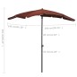 vidaXL Sonnenschirm mit Mast 200x130 cm Terracotta-Rot vidaXL Sonnenschirm mit Mast 200x130 cm Terracotta-Rot