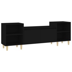 vidaXL TV-Schrank Schwarz 160x35x55 cm Holzwerkstoff