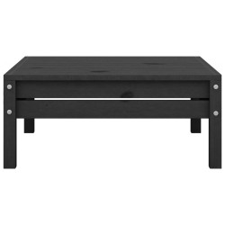 vidaXL Garten Fußhocker Schwarz Kiefer Massivholz