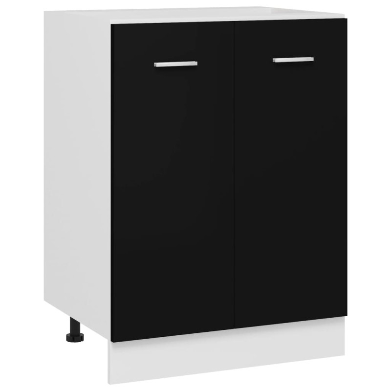 vidaXL Unterschrank Schwarz 60x46x81,5 cm Holzwerkstoff vidaXL Unterschrank Schwarz 60x46x81,5 cm Holzwerkstoff