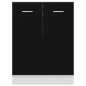 vidaXL Unterschrank Schwarz 60x46x81,5 cm Holzwerkstoff vidaXL Unterschrank Schwarz 60x46x81,5 cm Holzwerkstoff