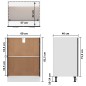 vidaXL Unterschrank Schwarz 60x46x81,5 cm Holzwerkstoff vidaXL Unterschrank Schwarz 60x46x81,5 cm Holzwerkstoff