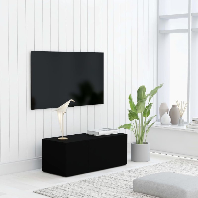 vidaXL TV-Schrank Schwarz 80x34x30 cm Holzwerkstoff vidaXL TV-Schrank Schwarz 80x34x30 cm Holzwerkstoff