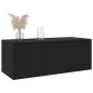 vidaXL TV-Schrank Schwarz 80x34x30 cm Holzwerkstoff vidaXL TV-Schrank Schwarz 80x34x30 cm Holzwerkstoff