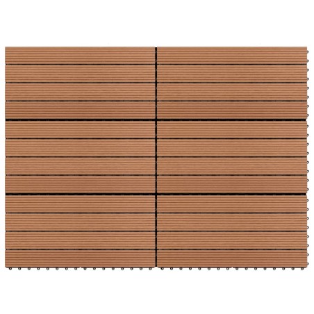 vidaXL WPC-Fliesen 60×30 cm 6 Stk. 1m² Braun 