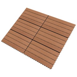 vidaXL WPC-Fliesen 60×30 cm 6 Stk. 1m² Braun 