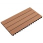 vidaXL WPC-Fliesen 60×30 cm 6 Stk. 1m² Braun vidaXL WPC-Fliesen 60×30 cm 6 Stk. 1m² Braun