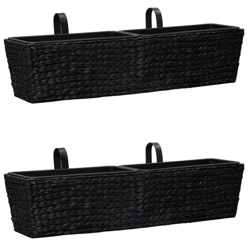 vidaXL Pflanzkübel 2 Stk. Wasserhyazinthe Schwarz vidaXL Pflanzkübel 2 Stk. Wasserhyazinthe Schwarz