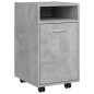 vidaXL Beistellschrank mit Rollen Betongrau 33x38x60 cm Holzwerkstoff vidaXL Beistellschrank mit Rollen Betongrau 33x38x60 cm Holzwerkstoff