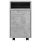 vidaXL Beistellschrank mit Rollen Betongrau 33x38x60 cm Holzwerkstoff vidaXL Beistellschrank mit Rollen Betongrau 33x38x60 cm Holzwerkstoff