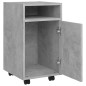 vidaXL Beistellschrank mit Rollen Betongrau 33x38x60 cm Holzwerkstoff vidaXL Beistellschrank mit Rollen Betongrau 33x38x60 cm Holzwerkstoff