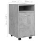 vidaXL Beistellschrank mit Rollen Betongrau 33x38x60 cm Holzwerkstoff vidaXL Beistellschrank mit Rollen Betongrau 33x38x60 cm Holzwerkstoff