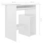 vidaXL Schreibtisch Hochglanz-Weiß 80x45x74 cm Holzwerkstoff vidaXL Schreibtisch Hochglanz-Weiß 80x45x74 cm Holzwerkstoff