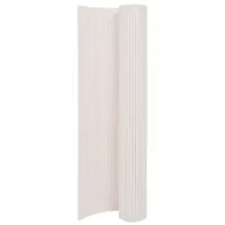 vidaXL Gartenzaun Doppelseitig 110x500 cm Weiß