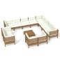 13-tlg. Garten-Lounge-Set mit Kissen Honigbraun Kiefernholz 13-tlg. Garten-Lounge-Set mit Kissen Honigbraun Kiefernholz