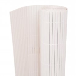 vidaXL Gartenzaun Doppelseitig 110x500 cm Weiß