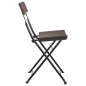 vidaXL Bistrostühle 2 Stk. Klappbar Braun Poly Rattan und Stahl vidaXL Bistrostühle 2 Stk. Klappbar Braun Poly Rattan und Stahl