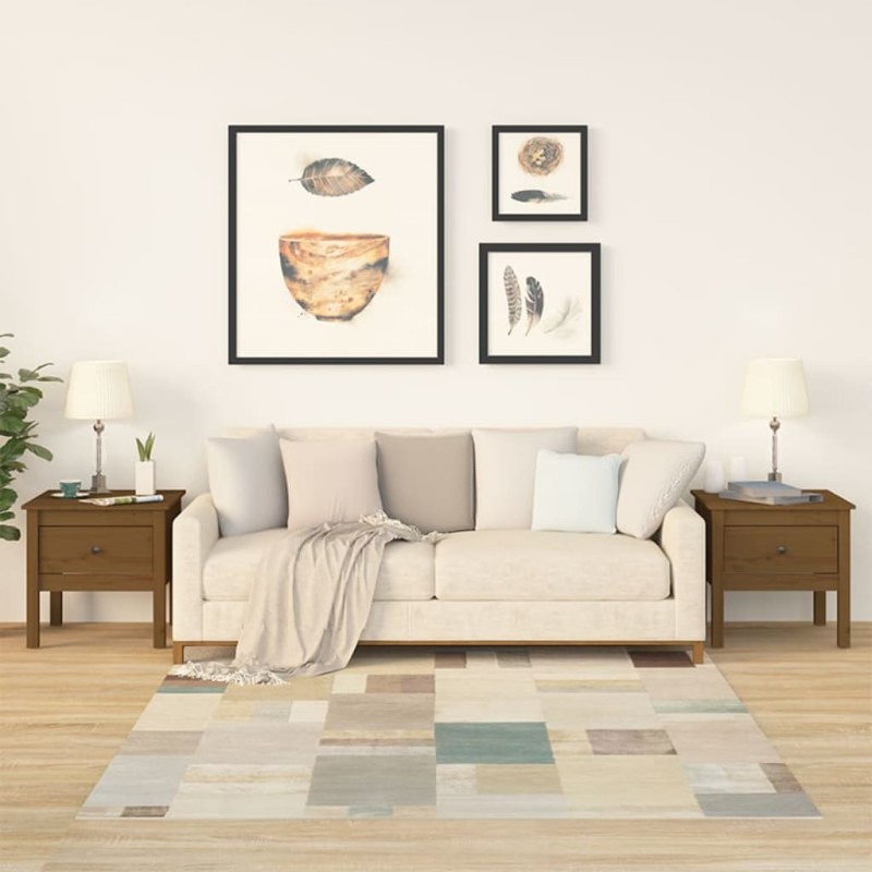 vidaXL Beistelltische 2 Stk. Honigbraun 50x50x49 cm Massivholz Kiefer vidaXL Beistelltische 2 Stk. Honigbraun 50x50x49 cm Massivholz Kiefer