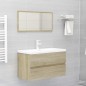 vidaXL Waschbeckenunterschrank Sonoma-Eiche 80x38,5x45cm Holzwerkstoff vidaXL Waschbeckenunterschrank Sonoma-Eiche 80x38,5x45cm Holzwerkstoff