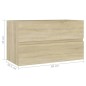 vidaXL Waschbeckenunterschrank Sonoma-Eiche 80x38,5x45cm Holzwerkstoff vidaXL Waschbeckenunterschrank Sonoma-Eiche 80x38,5x45cm Holzwerkstoff
