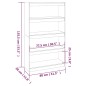 vidaXL Bücherregal Raumteiler Grau 80x30x135,5 cm Massivholz Kiefer vidaXL Bücherregal Raumteiler Grau 80x30x135,5 cm Massivholz Kiefer