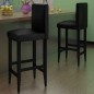 vidaXL Barhocker 2 Stk. Schwarz Kunstleder vidaXL Barhocker 2 Stk. Schwarz Kunstleder