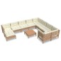 11-tlg. Garten-Lounge-Set mit Kissen Honigbraun Kiefernholz 11-tlg. Garten-Lounge-Set mit Kissen Honigbraun Kiefernholz