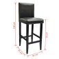 vidaXL Barhocker 2 Stk. Schwarz Kunstleder vidaXL Barhocker 2 Stk. Schwarz Kunstleder