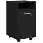 vidaXL Beistellschrank mit Rollen Schwarz 33x38x60 cm Holzwerkstoff vidaXL Beistellschrank mit Rollen Schwarz 33x38x60 cm Holzwerkstoff