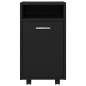 vidaXL Beistellschrank mit Rollen Schwarz 33x38x60 cm Holzwerkstoff vidaXL Beistellschrank mit Rollen Schwarz 33x38x60 cm Holzwerkstoff