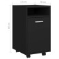 vidaXL Beistellschrank mit Rollen Schwarz 33x38x60 cm Holzwerkstoff vidaXL Beistellschrank mit Rollen Schwarz 33x38x60 cm Holzwerkstoff