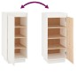 vidaXL Schuhschrank Weiß 35x35x80 cm Massivholz Kiefer vidaXL Schuhschrank Weiß 35x35x80 cm Massivholz Kiefer