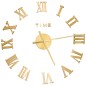 vidaXL 3D-Wanduhr Modernes Design Golden 100 cm XXL vidaXL 3D-Wanduhr Modernes Design Golden 100 cm XXL