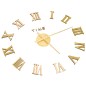 vidaXL 3D-Wanduhr Modernes Design Golden 100 cm XXL vidaXL 3D-Wanduhr Modernes Design Golden 100 cm XXL