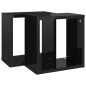 vidaXL Würfelregale 2 Stk. Hochglanz-Schwarz 26x15x26 cm vidaXL Würfelregale 2 Stk. Hochglanz-Schwarz 26x15x26 cm
