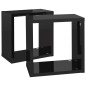 vidaXL Würfelregale 2 Stk. Hochglanz-Schwarz 26x15x26 cm vidaXL Würfelregale 2 Stk. Hochglanz-Schwarz 26x15x26 cm