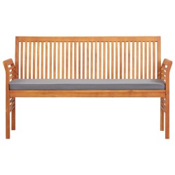 vidaXL 3-Sitzer Gartenbank mit Kissen 150 cm Massivholz Akazie