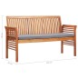 vidaXL 3-Sitzer Gartenbank mit Kissen 150 cm Massivholz Akazie vidaXL 3-Sitzer Gartenbank mit Kissen 150 cm Massivholz Akazie
