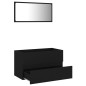 vidaXL 2-tlg. Badmöbel-Set Schwarz Holzwerkstoff vidaXL 2-tlg. Badmöbel-Set Schwarz Holzwerkstoff