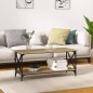 vidaXL Couchtisch Sonoma Eiche 100x45x45 cm Holzwerkstoff und Eisen vidaXL Couchtisch Sonoma Eiche 100x45x45 cm Holzwerkstoff und Eisen