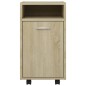 vidaXL Beistellschrank mit Rollen Sonoma-Eiche 33x38x60 cm vidaXL Beistellschrank mit Rollen Sonoma-Eiche 33x38x60 cm