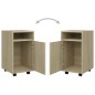 vidaXL Beistellschrank mit Rollen Sonoma-Eiche 33x38x60 cm vidaXL Beistellschrank mit Rollen Sonoma-Eiche 33x38x60 cm
