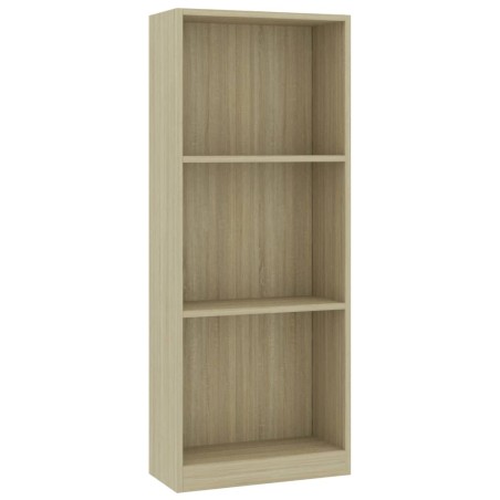 vidaXL Bücherregal 3 Fächer Sonoma-Eiche 40x24x108 cm Holzwerkstoff