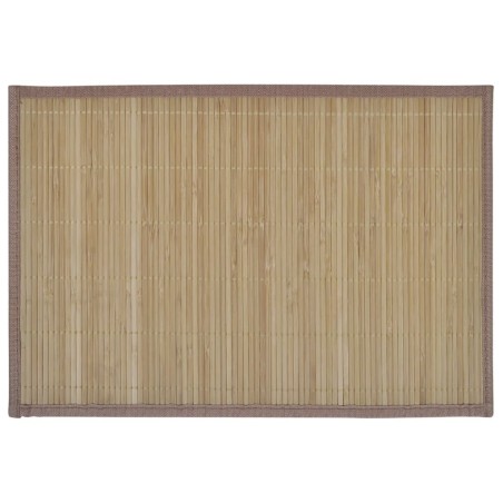 6 Bambus-Platzdeckchen 30 x 45 cm Braun
