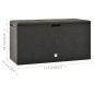 vidaXL Gartenbox Anthrazit 114x47x60 cm vidaXL Gartenbox Anthrazit 114x47x60 cm