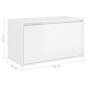 vidaXL Flurbank 80x40x45 cm Hochglanz-Weiß Holzwerkstoff vidaXL Flurbank 80x40x45 cm Hochglanz-Weiß Holzwerkstoff