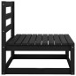 vidaXL Garten-Mittelsofa Schwarz Massivholz Kiefer vidaXL Garten-Mittelsofa Schwarz Massivholz Kiefer